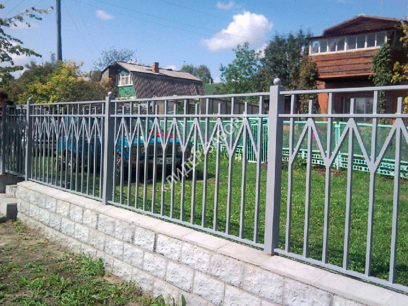 Купить Серый профильный секционный забор